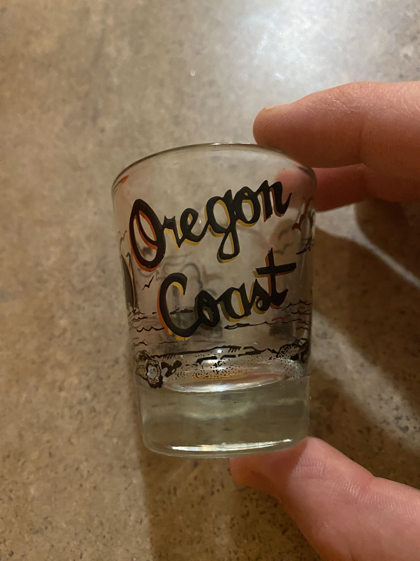 Clear Oregon Coast Shot- Glass