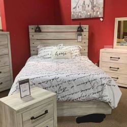 Cambeck Whitewash Panel Bedroom Set Financing Options Available 