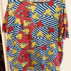 LulaRoe Geometric Mickey Mouse Ears Top