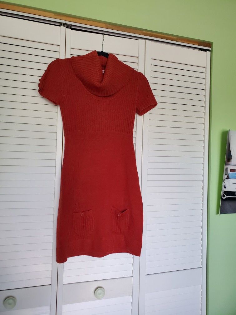Y2k Short Sleeve Sweater Dress