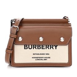 Burberry Brown and Cream Crossbody Bag