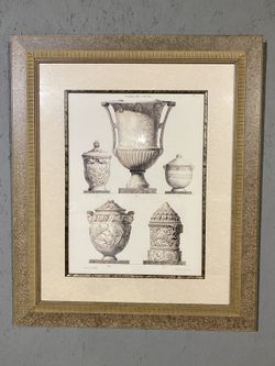 Large Greek Amphora wall decor with frames