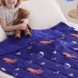  pulpos, Blue Ocean anfie Weighted Blanket Kids (36"x48" 5lbs) Weighted Blanket Cooling Blanket for Sleeping,Throw Size Breathable Blanket with Premiu