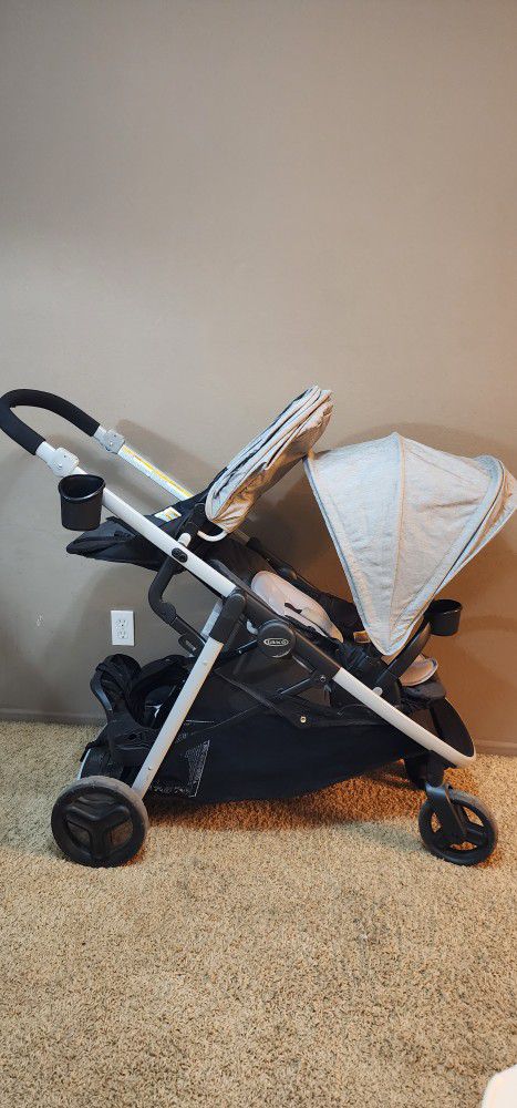 Double Stroller and Infant Car Seat