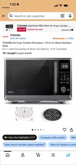 Toshiba Microwave Air fryer Oven combo