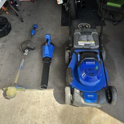 Kobalt Electric Mower, Weed Eater and Blower