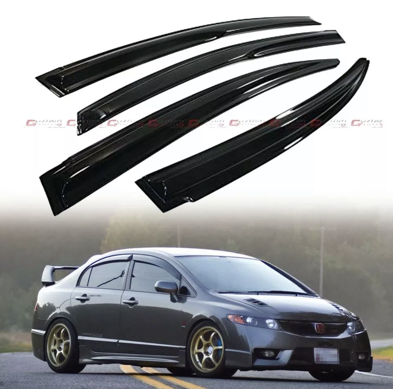 Windows Visors Honda Civic 06-11