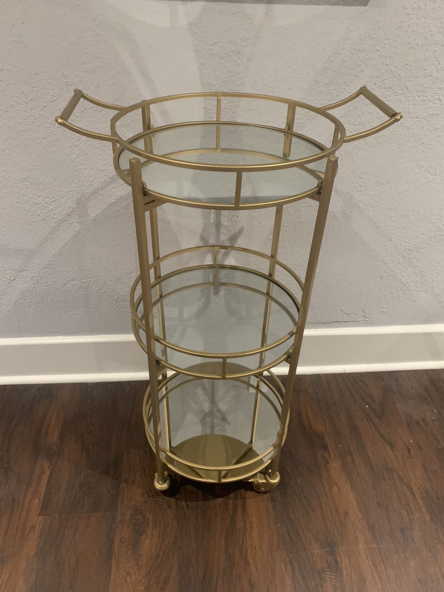 Gold & mirrored storage cart