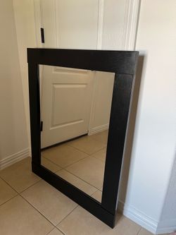 Frame Hanging Wall Mirror  Required D-Ring Picture Hangers Kit, need the hangers kit for wall installation.