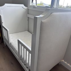 Convertible baby/ toddler  Crib And Cloud Mattress- “Newport Cottages Brand, Beverly Style”