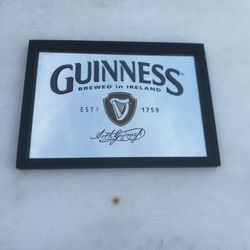 Guinness Bar Mirror used in good condition with minor cosmetic blemishes location below  31705 Wesley Chapel blvd Fl 33543 Storage Mart   