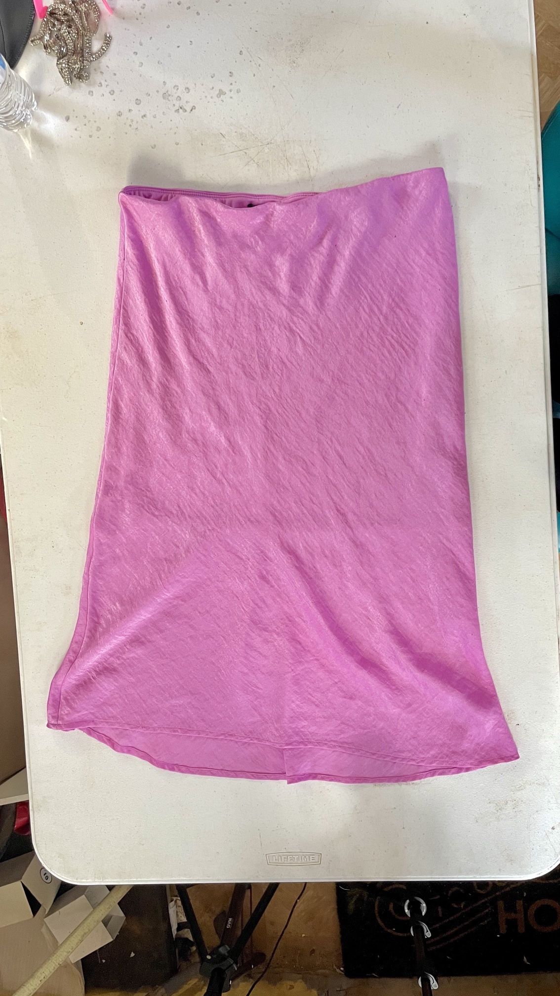 Wild Fable Pink Satin Slip Skirt XL | High Rise Midi | Good Condition