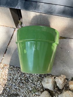 Green Ceramic Flower Pot
