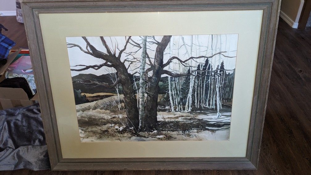 Framed Aspen Painting