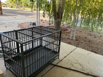 Large dog kennel on wheels excellent condition