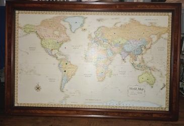 World Map Magnetic Surface 🧲