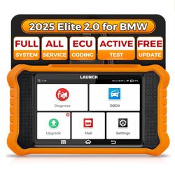 LAUNCH OBD2 Scanner for BMW, Mini Cooper, Bi-Directional Scan Tool Diagnostic Code Reader, ECU Coding, Active Test, Battery Registration, EPB, ABS