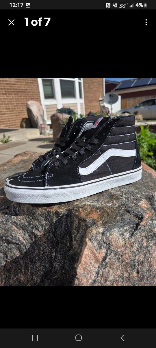 Van's Old School Hightops Blk US/W-11.5
