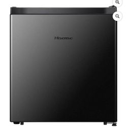 Hisense 1.6 Cu ft Single Door Mini Fridge, Black,