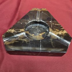 Cigar Ashtray 8 Inch Star Black & Gold  Marble