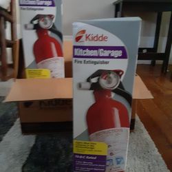 Red Kitchen/garage Fire Extinguishers