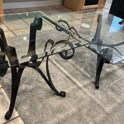 Glass Coffee Table And Accent Table