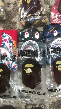 Bape xl shark full zip hoodies