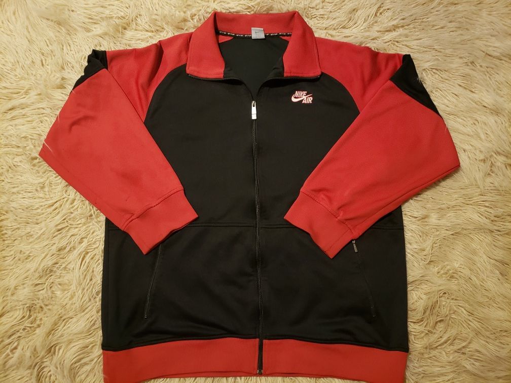 Rare Nike Air Full Zipper Jacket Red/Black Size XXL