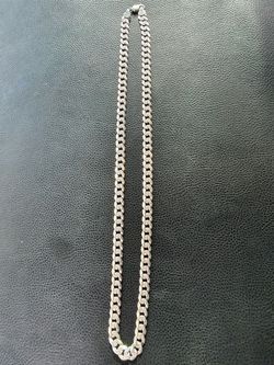 Silver Cuban Link Chain Necklace