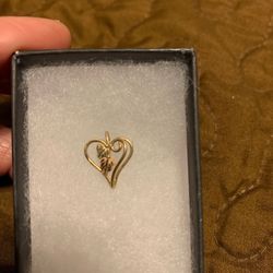 Black hills gold heart pendant