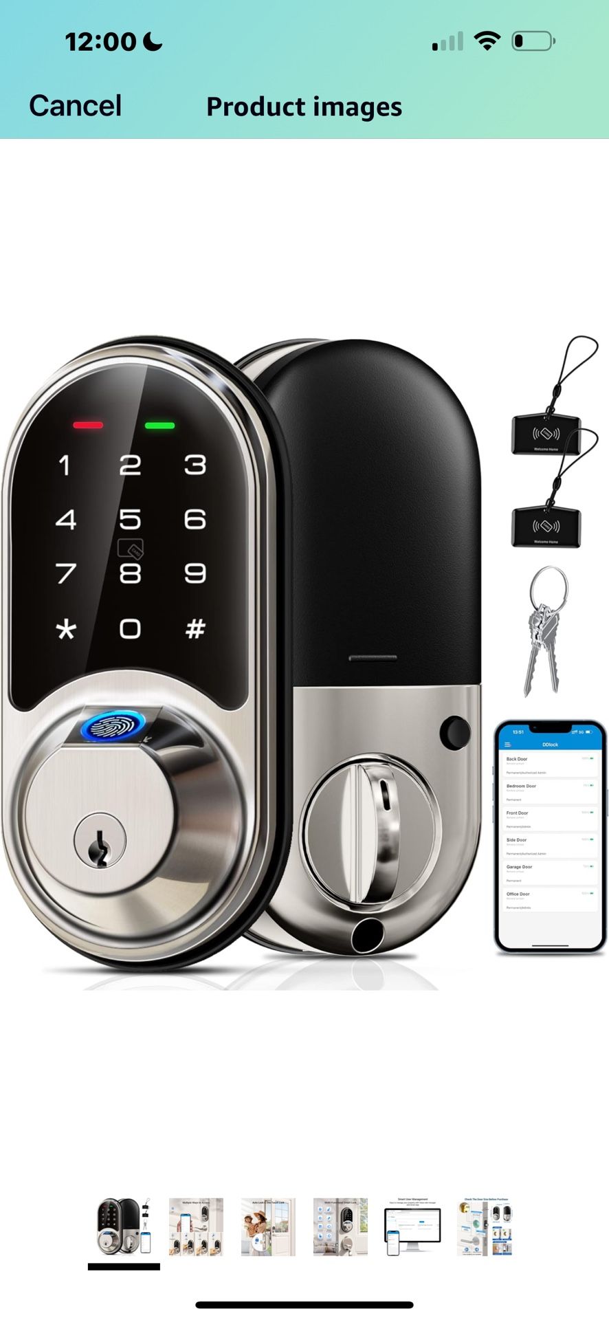 Veise Smartlock With Fingerprint RZ07