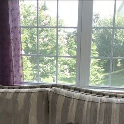 Purple color sheer curtains