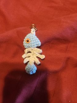 Fishbone Keychain 