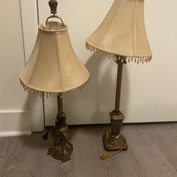Vintage Gold Lamps 