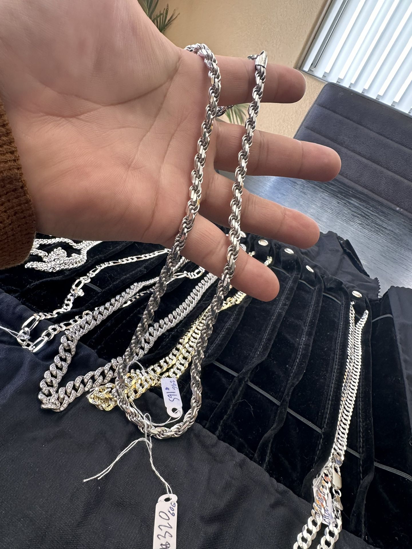 Heavy rope 925 silver chain 60G 22L