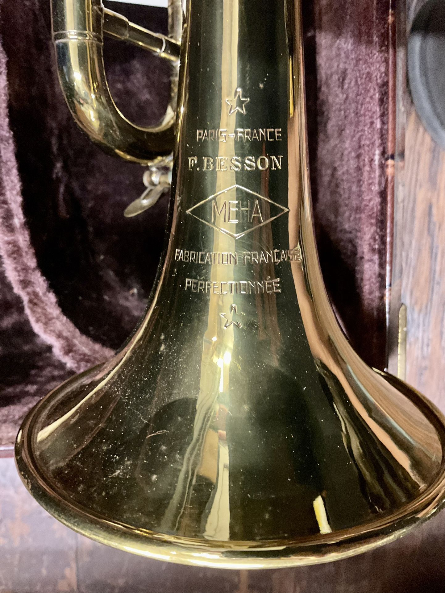F. Besson MEHA Vintage Trumpet w/ 2 Original Mouthpieces & Hardshell Case