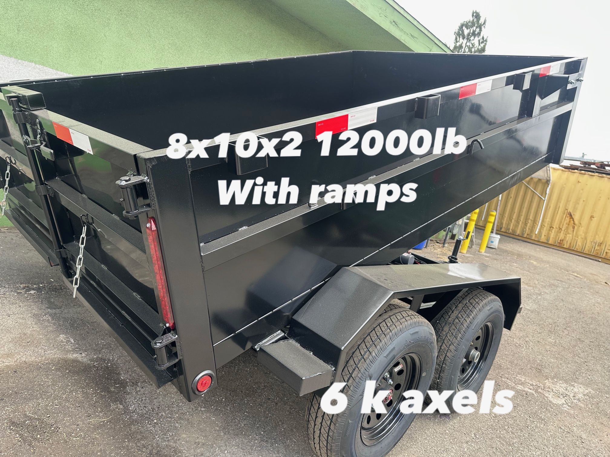 New 2025 Dump Trailer 8x10x2 12000lbs