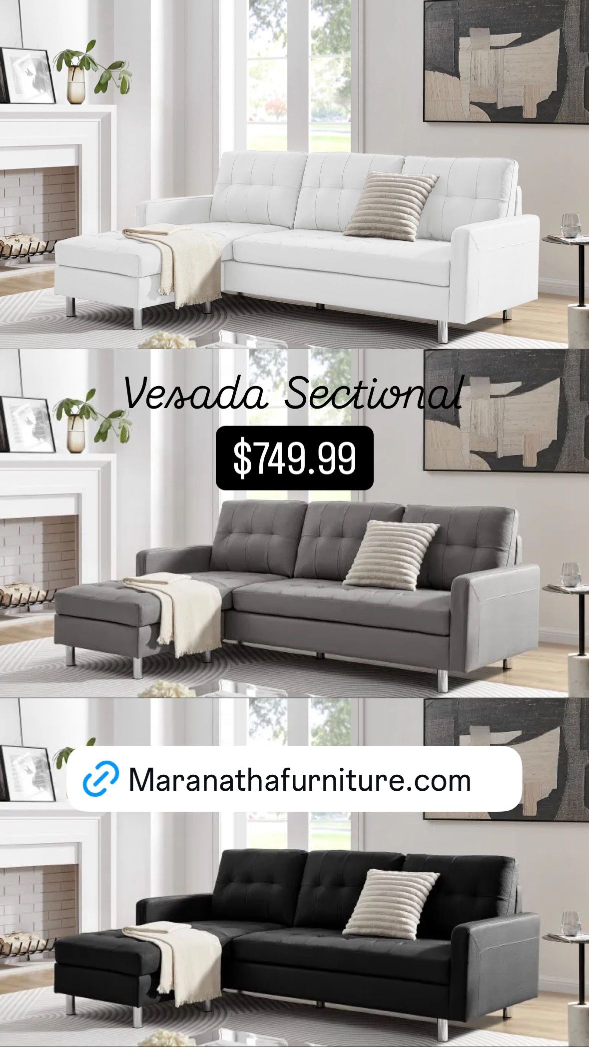 Sectional Sofa. $53 down payment