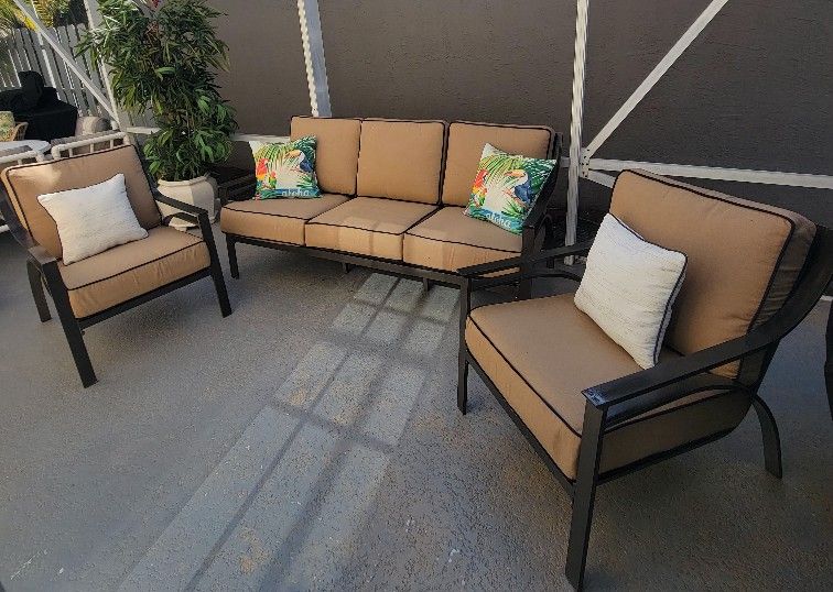La-Z-Boy Outdoor Aluminum Patio Set Furniture-3 Piece