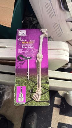 Heavy Duty Steel Ground Anchor Stakes – 4 Pack