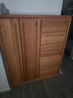 Large solid oak dresser