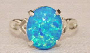 Sterling Silver Opal Stone Ring