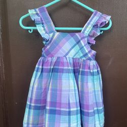 Baby B’gosh Purple Plaid Dress 0-3 Months ..