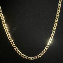 14k Gold Plated Cuban Chain 24in.