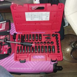 Brand New 43 Piece Socket Set Milwaukee Never Used Also A Brand New Three Piece Brake