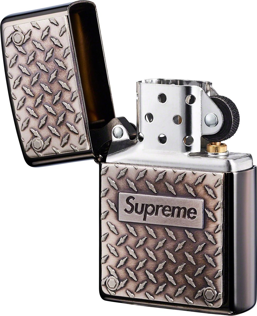 Supreme Diamond Plate Zippo Metal Lighter