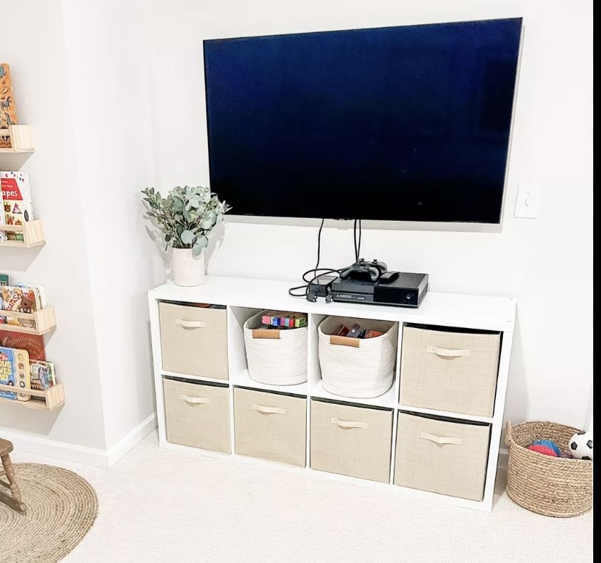 8 Cube 55” Tv Stand Bookshelf