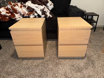 Ikea Malm Nighstand Set