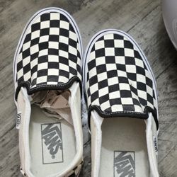 Vans Classic Slip-On™ Core Classics Black White Checker/White Canvas Women 5.5