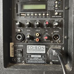 Edison Professional St-3000 Multi-Function Loud Speaker and PA System, Black ST3000